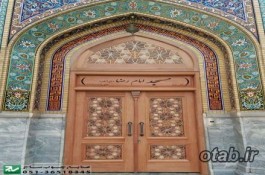 درب  ورودی مسجد،نمازخانه واماکن مذهبی چوبی سنتی گره چینی