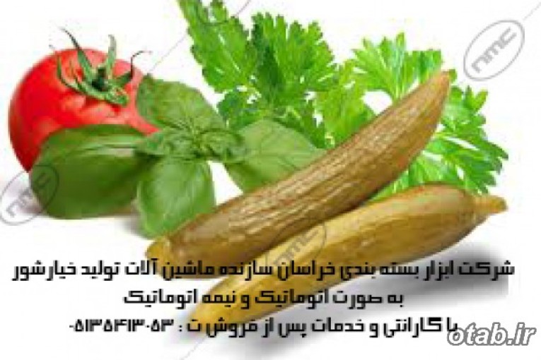 ماشین آلات خط تولید و بسته بندی خیارشور , سیر ترشی , گوجه شور 