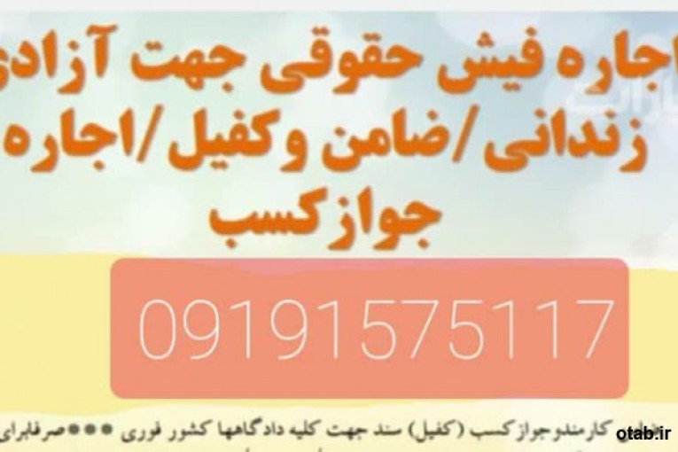 اجاره فیش حقوقی/ضمانت دادگاه/ضامن کارمند رسمی/کفالت/کفیل