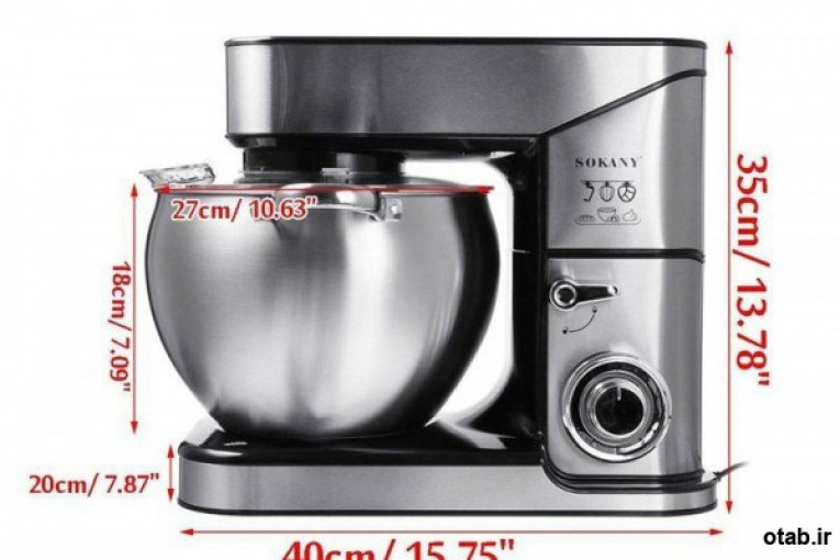 همزن حرفه ای 2000 وات 10 لیتر سوکانی مدل SC-623  SOKANY SC-623 Stand Mixer 