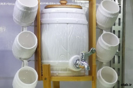 کلمن آب  سرامیکی چوب بامبو درجه یک  کلمن همراه 6 فنجان قیمت 1,100,000تومان قیمت990,000تومان